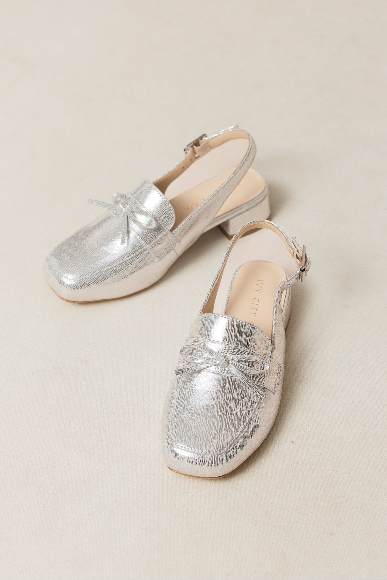 Girls | Mini Ivy Bow Loafer | Silver