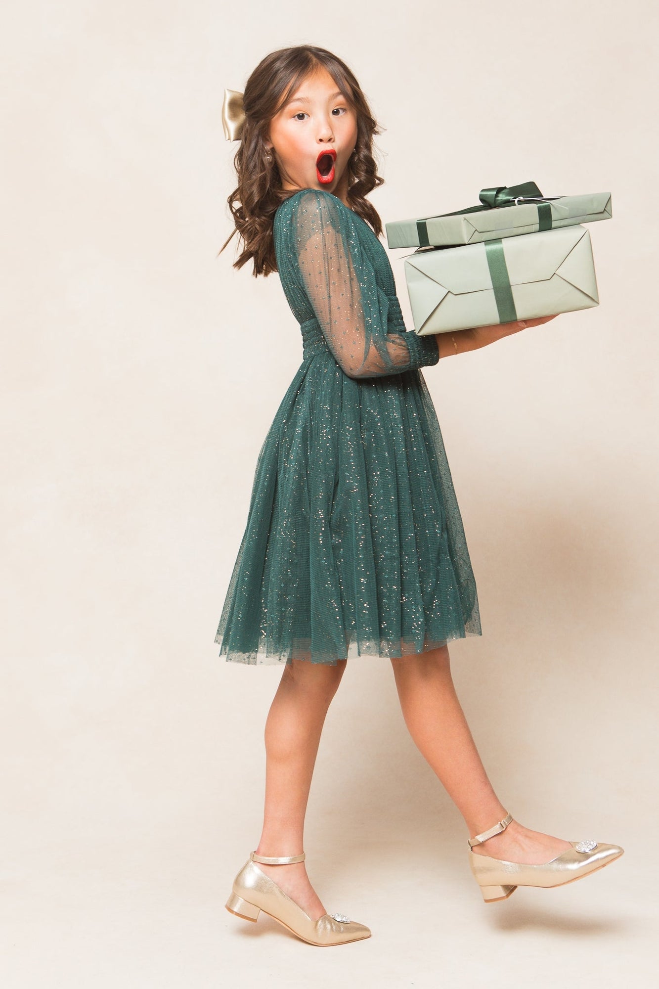 Girls | Mini Stella Dress | Green