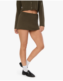 Mini Sweater Skort | Dark Green