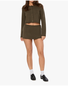 Mini Sweater Skort | Dark Green