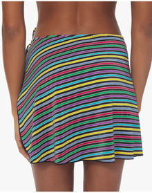 Mini Tie Lurex Stripe Sarong | Black