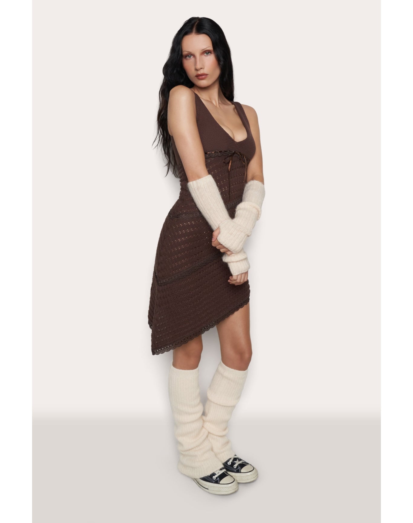 Mohair Rib Leg Warmers | Creme