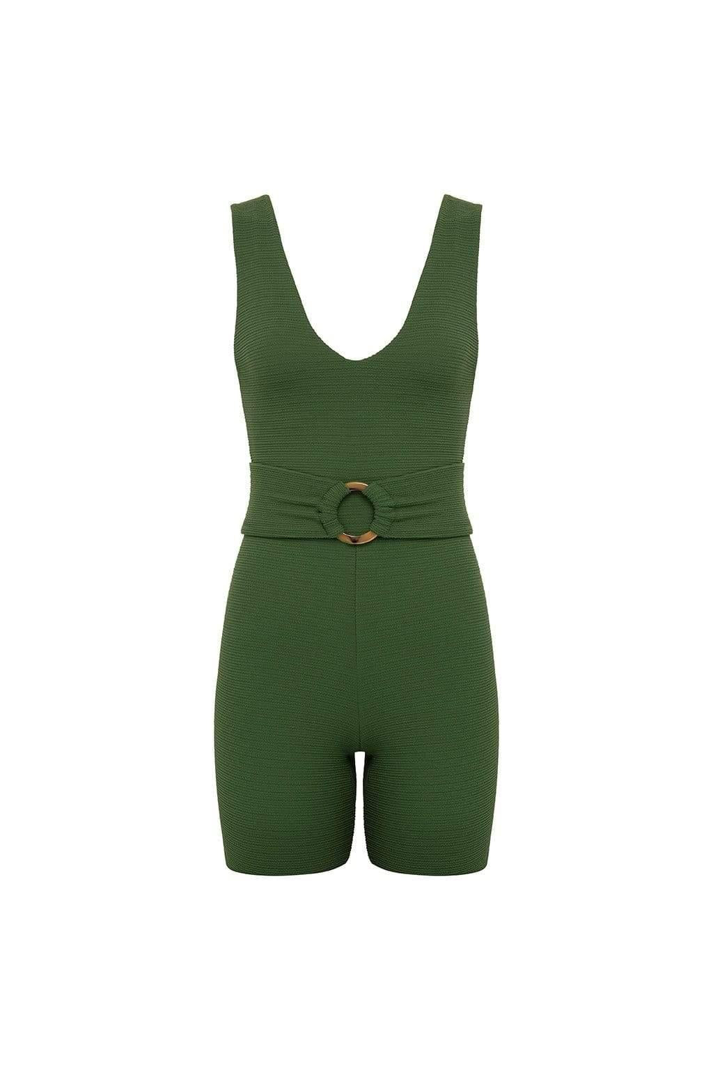 Kim Onesie | Olive Micro Scrunch