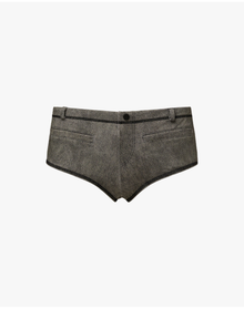 Moto Booty Bikini Short | Grey
