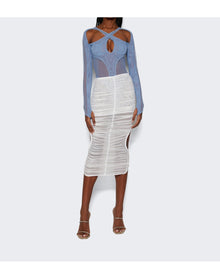 Mugler | Women | Draped Skirt | Warm White