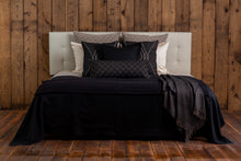 Home | Hudson Bed Blanket | Black / Light Taupe