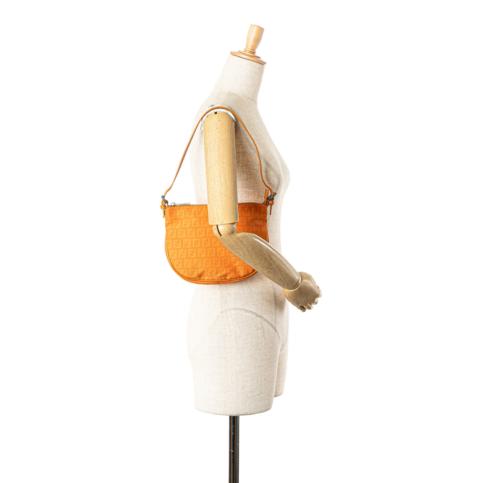 Fendi | Pre-Owned Zucchino Canvas Hobo | Orange