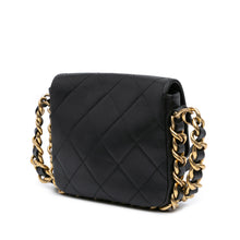 Chanel | Pre-Owned Small Quilted Calfskin Framing Chain Flap | Black