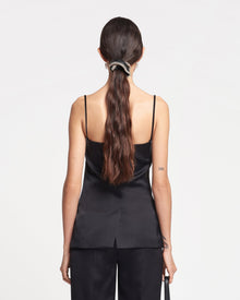 Womens | Alessa Tailored Tech-Satin Vest | Black