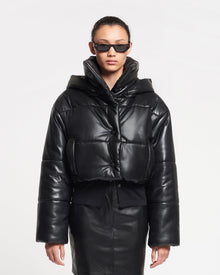 Womens | Aveline Okobor Alt-Leather Jacket | Black