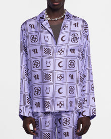 Mens | Jelmer Long-Sleeve Silk-Twill Shirt | Kopjafa Lilac