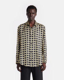 Sebas Printed Silk-Twill Shirt | Diamond Check