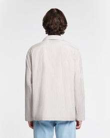 Jelmer Striped Shirt | Caramel/ Ecru