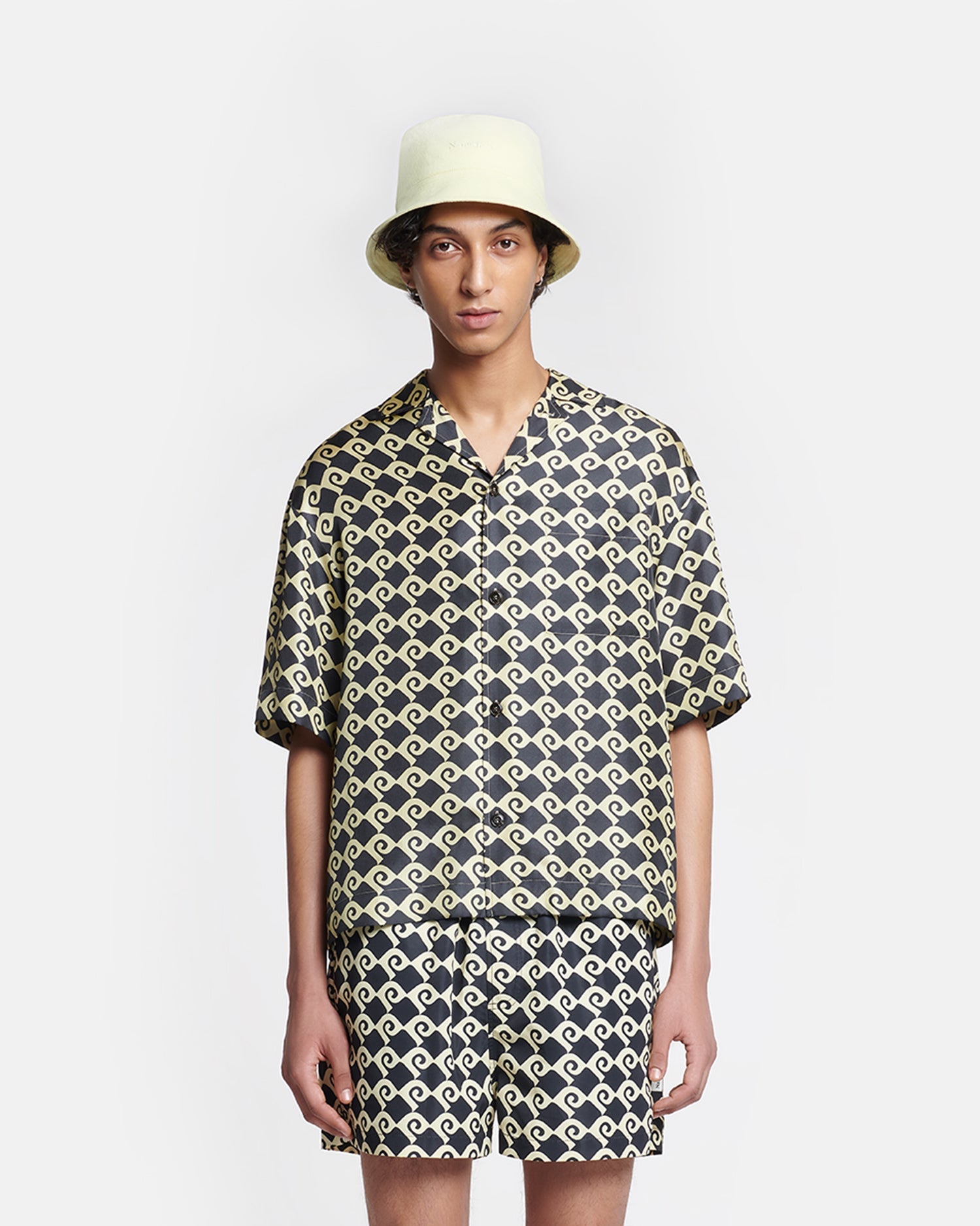 Maxton Printed Silk-Twill Shirt | Diamond Check