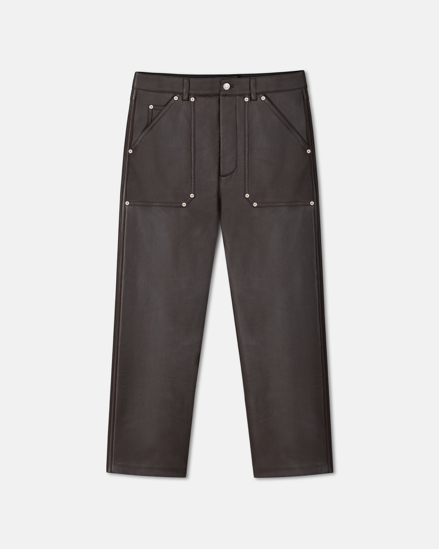 Quido Regenerated Leather Pants | Coffee Bean