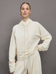 Oversized Raglan Sleeve Hooded Top | Cream