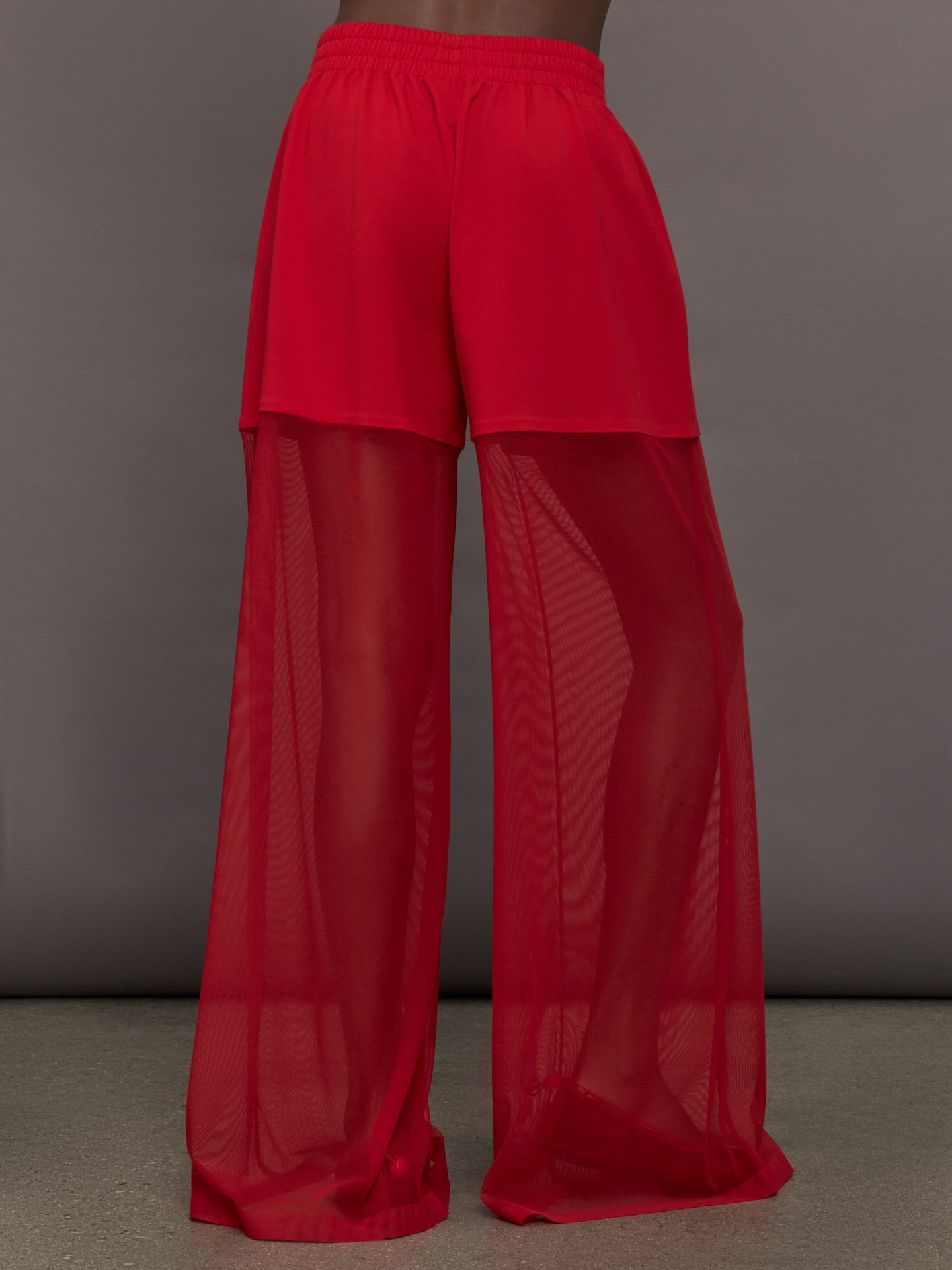 Boyfriend Elephant Sweatpant W/ Mesh | Tiger Red