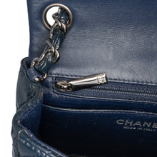 Chanel | Pre-Owned Mini Square Classic Patent Single Flap | Blue/Navy