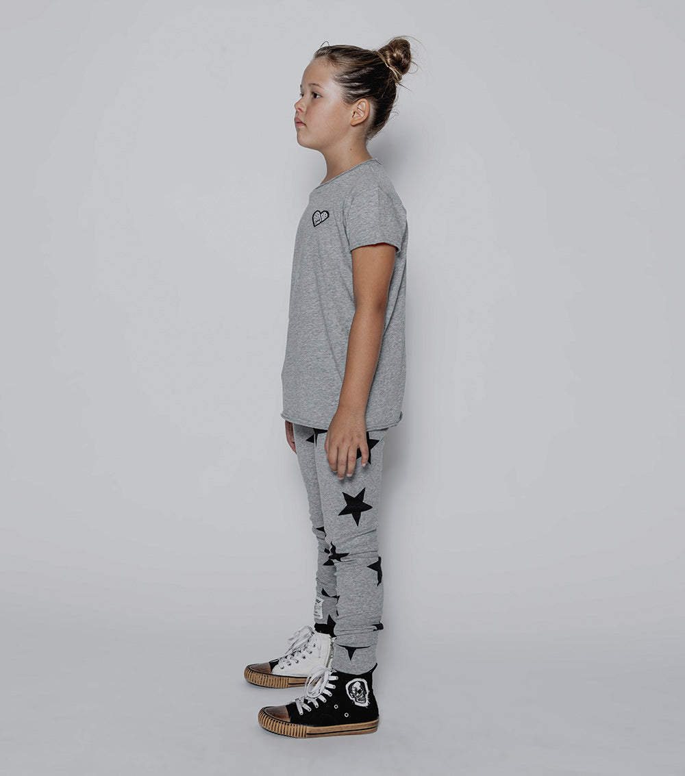 Kid | Bandaid Heart Patch T-Shirt | Heather Grey