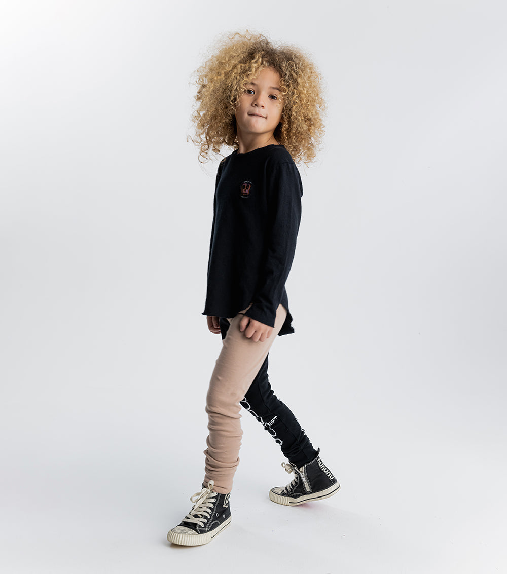 Kid | Dizzy Skull Patch Shirt | Black