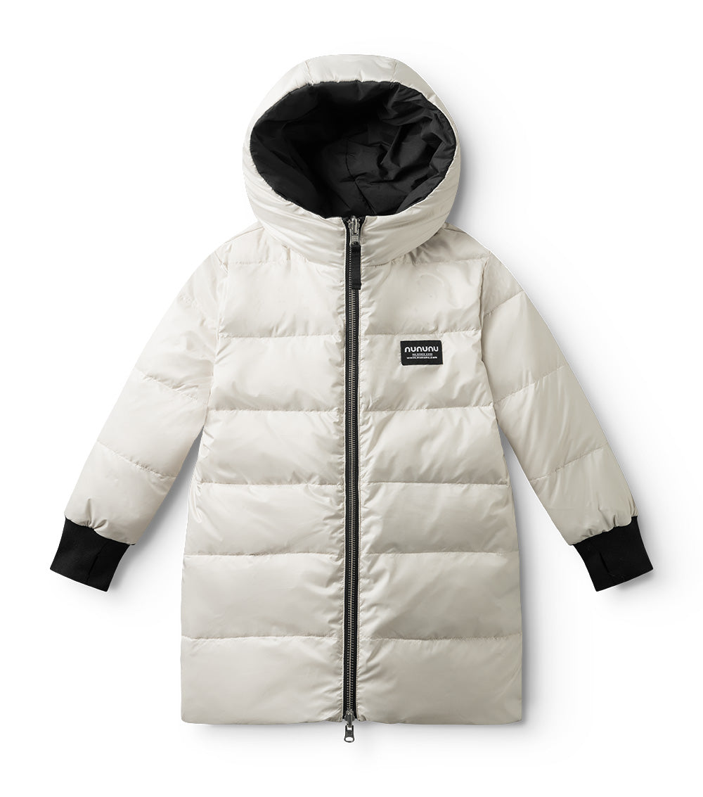 Unisex | Reversible Side Eye Down Coat | Black x Smokey Natural