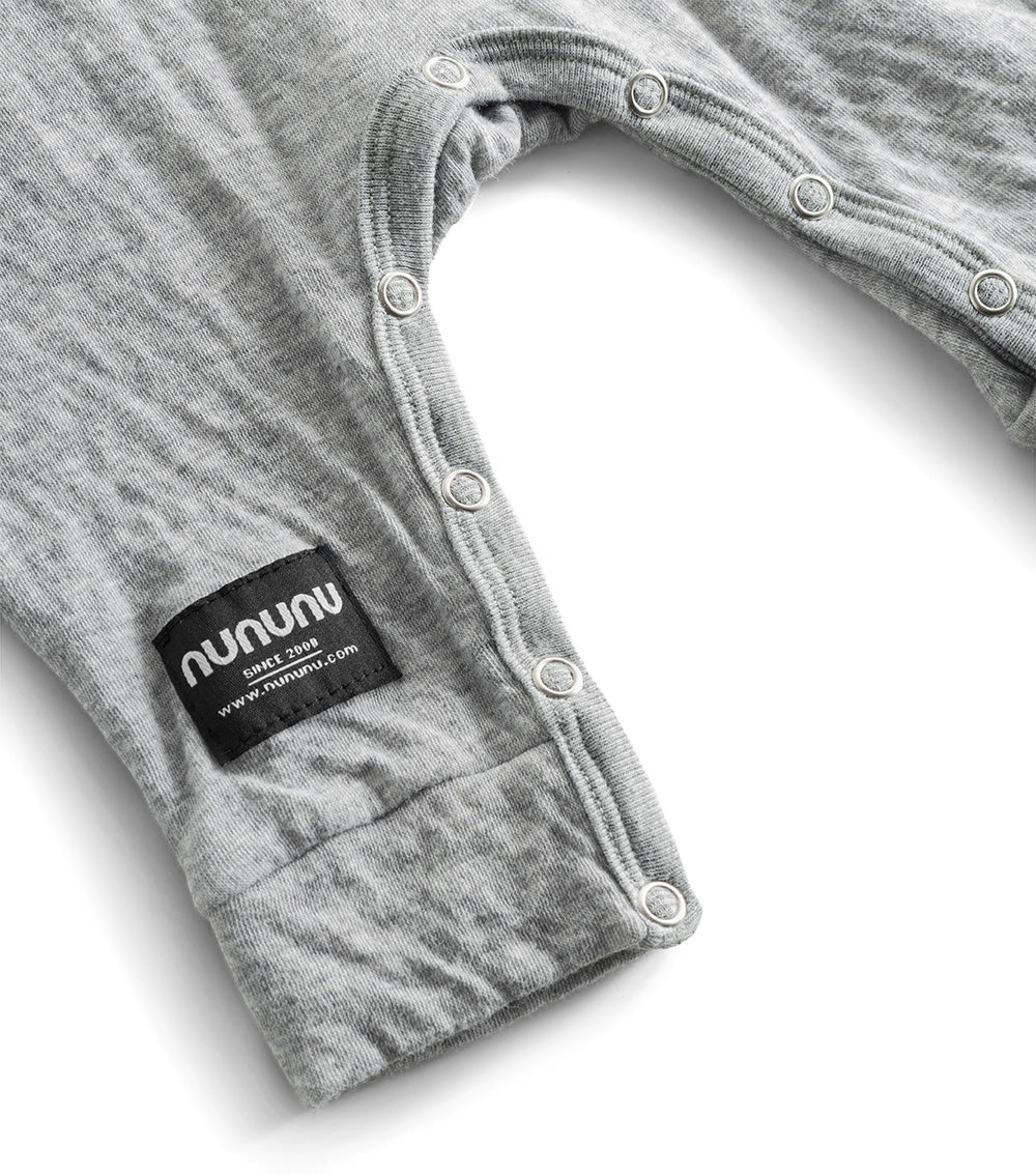 Newborn | Soft Pixel Skull Overall | Heather Grey