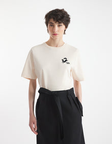 Womens | Fancy Fox Short-Sleeve Comfort Cotton Tee-Shirt | Fresh Cotton