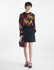 Womens | Quilted Mini Skirt | Navy