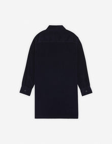 Womens | Corduroy Double Pocket Mini Shirt Dress | Navy