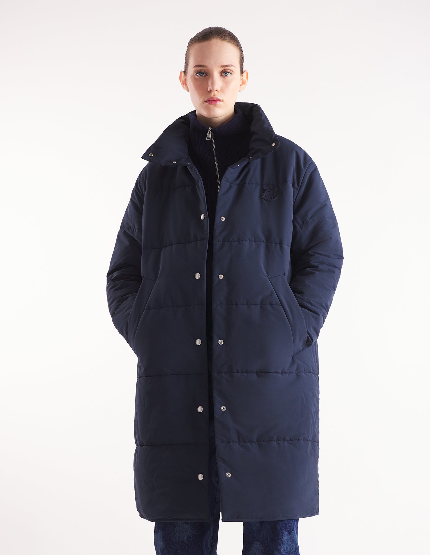 Womens | Quilted Coat | Navy
