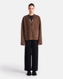 Dodie Double Wool And Silk Blend Jacket | Chocolate Chip