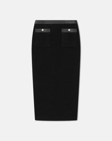 Xanthe Boucle-Tweed Midi Skirt | Black