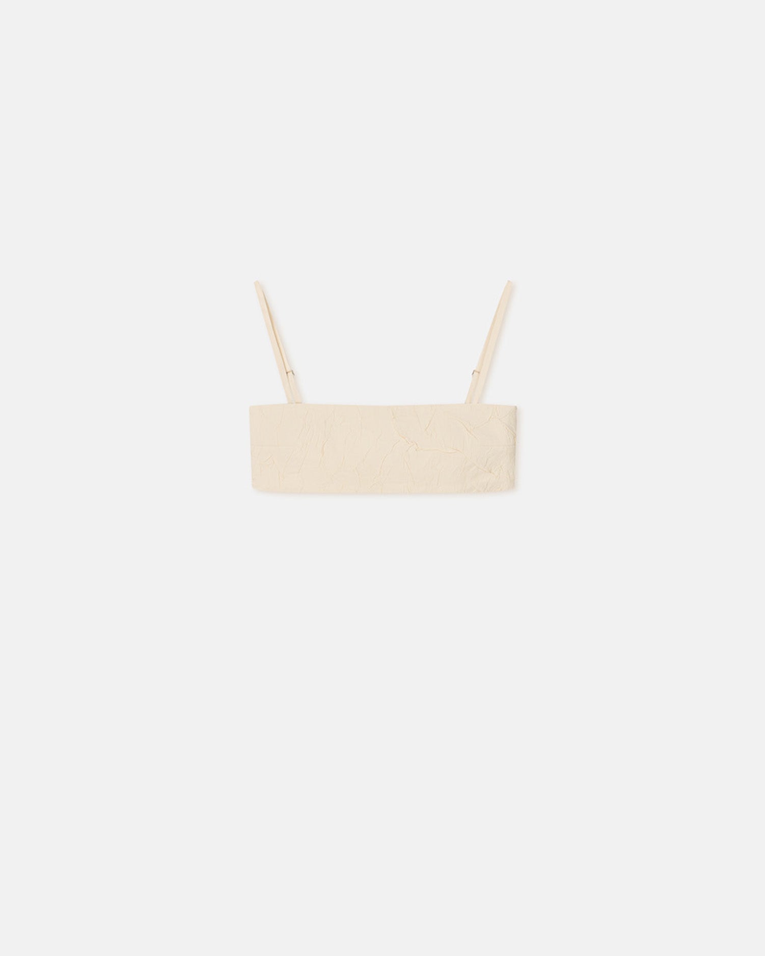 Cressy Sculpted Glass Poplin Bralette | Oat