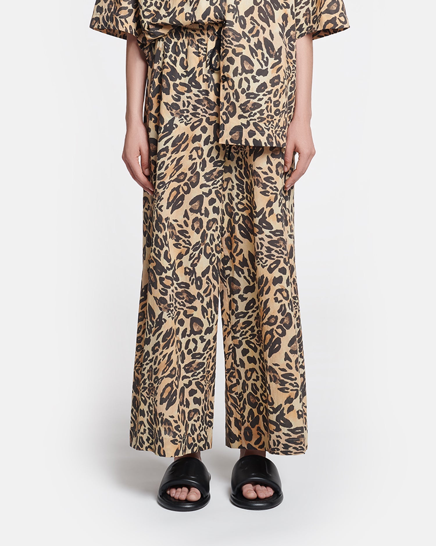 Kyler Printed Cotton-Voile Pants | Leopard