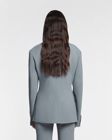 Laane Cinched-Waist Blazer | Steel Blue