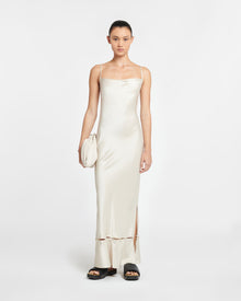 Renny Slip Satin Maxi Dress | Creme