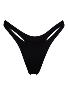 Nolita Thong Bikini Bottom | Dark Seas Black