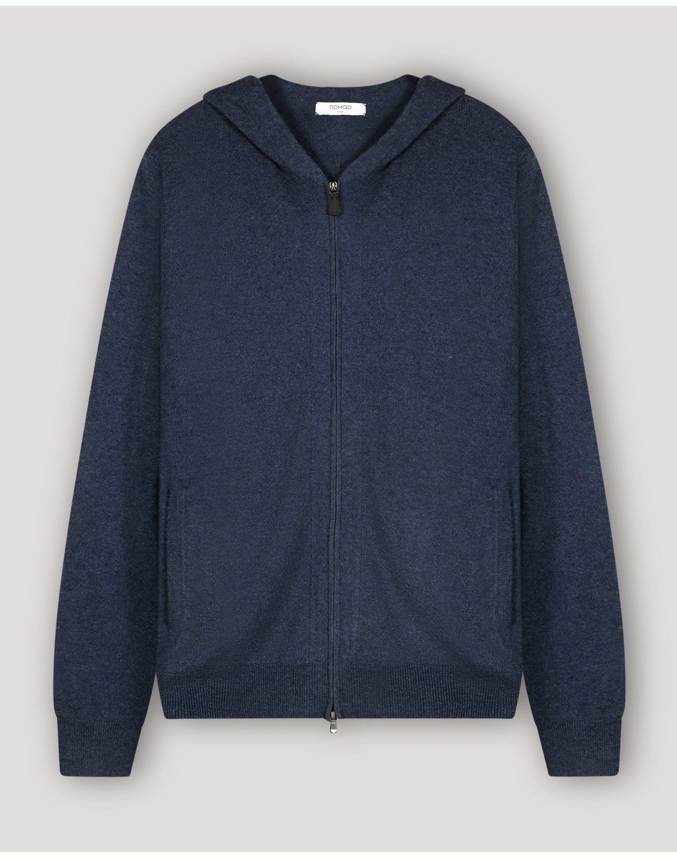 Nomad1942 | Men | Stuyvesant Zip Cashmere Hoodie | Denim