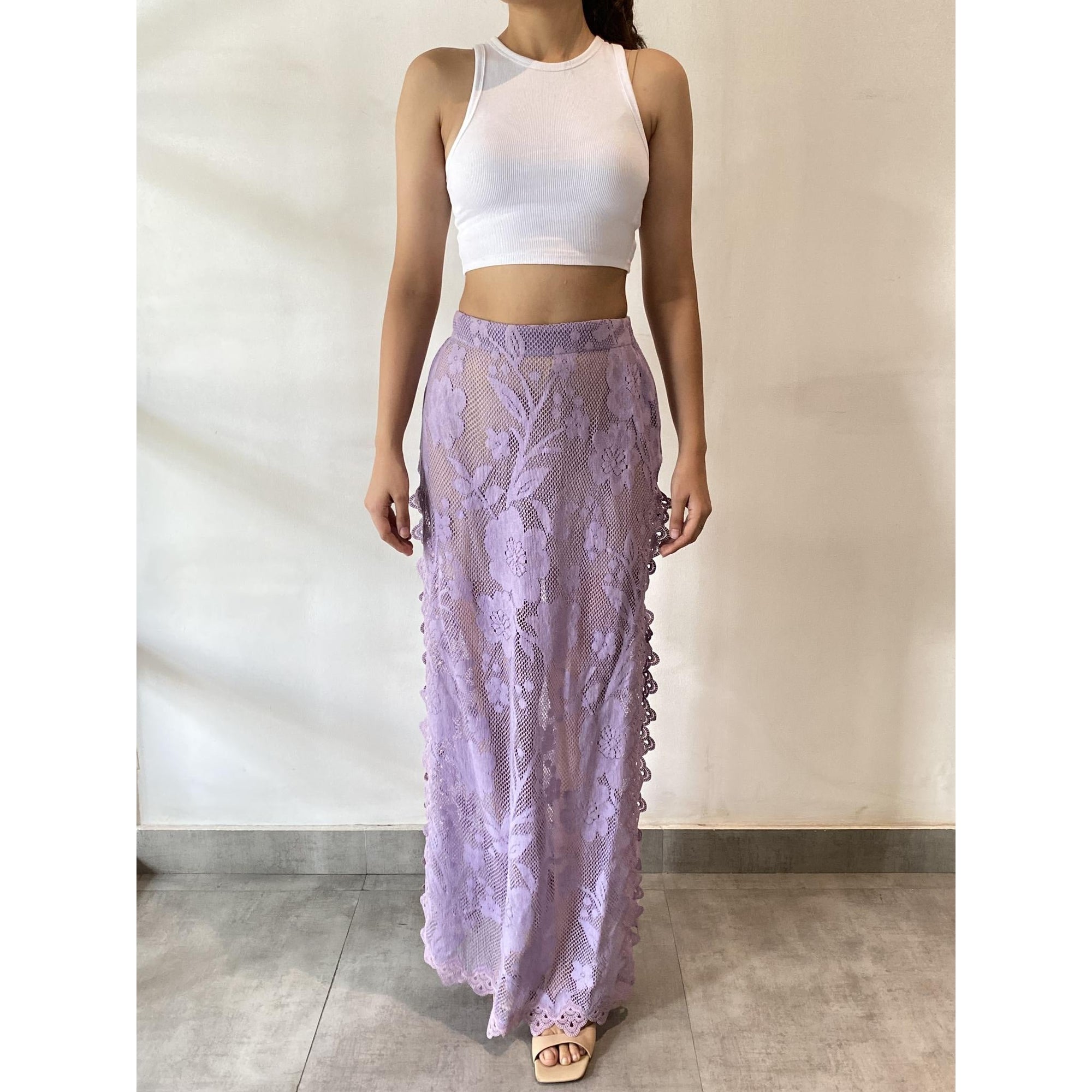 Nysa Lavender Long Skirt-V1