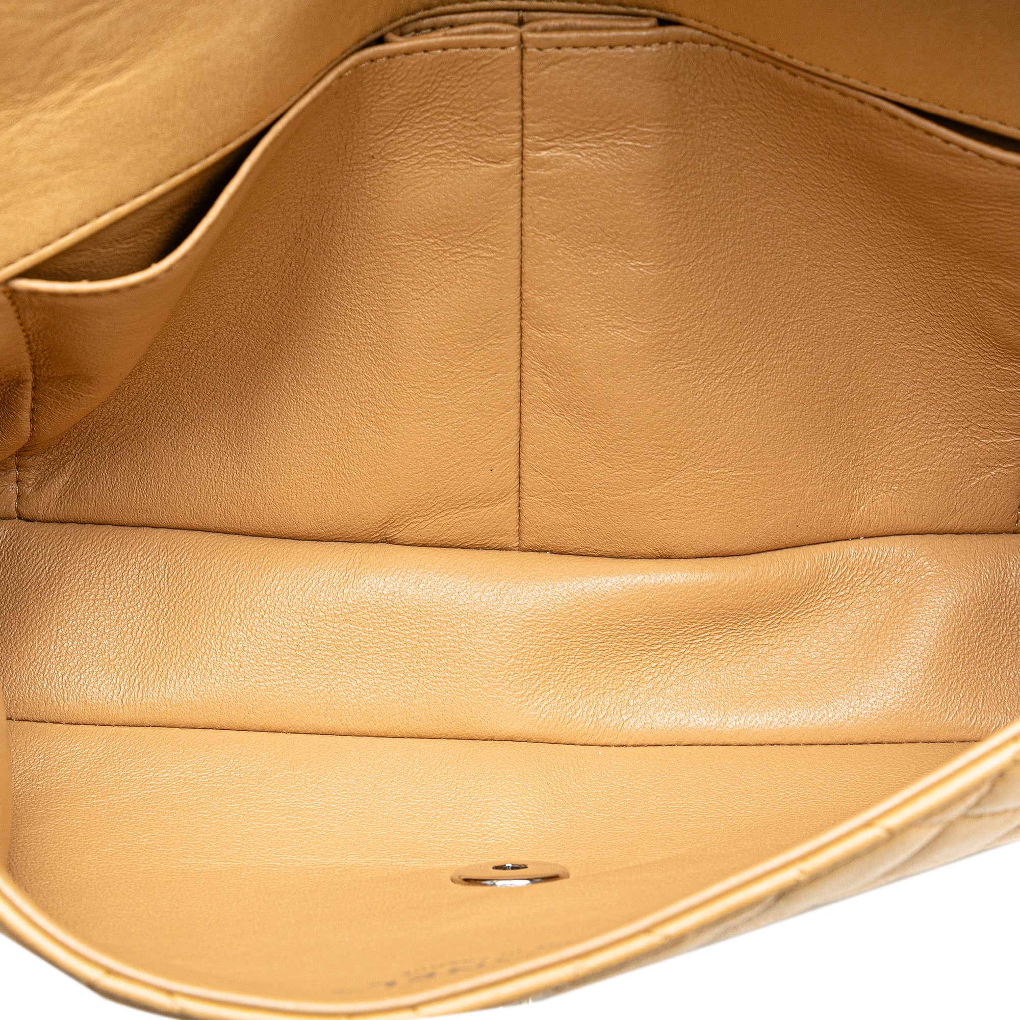 Chanel | Pre-Owned CC Lambskin East West Single Flap | Brown/Beige