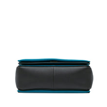 Celine | Pre-Owned Leather Frame Shoulder Bag | Black/Blue