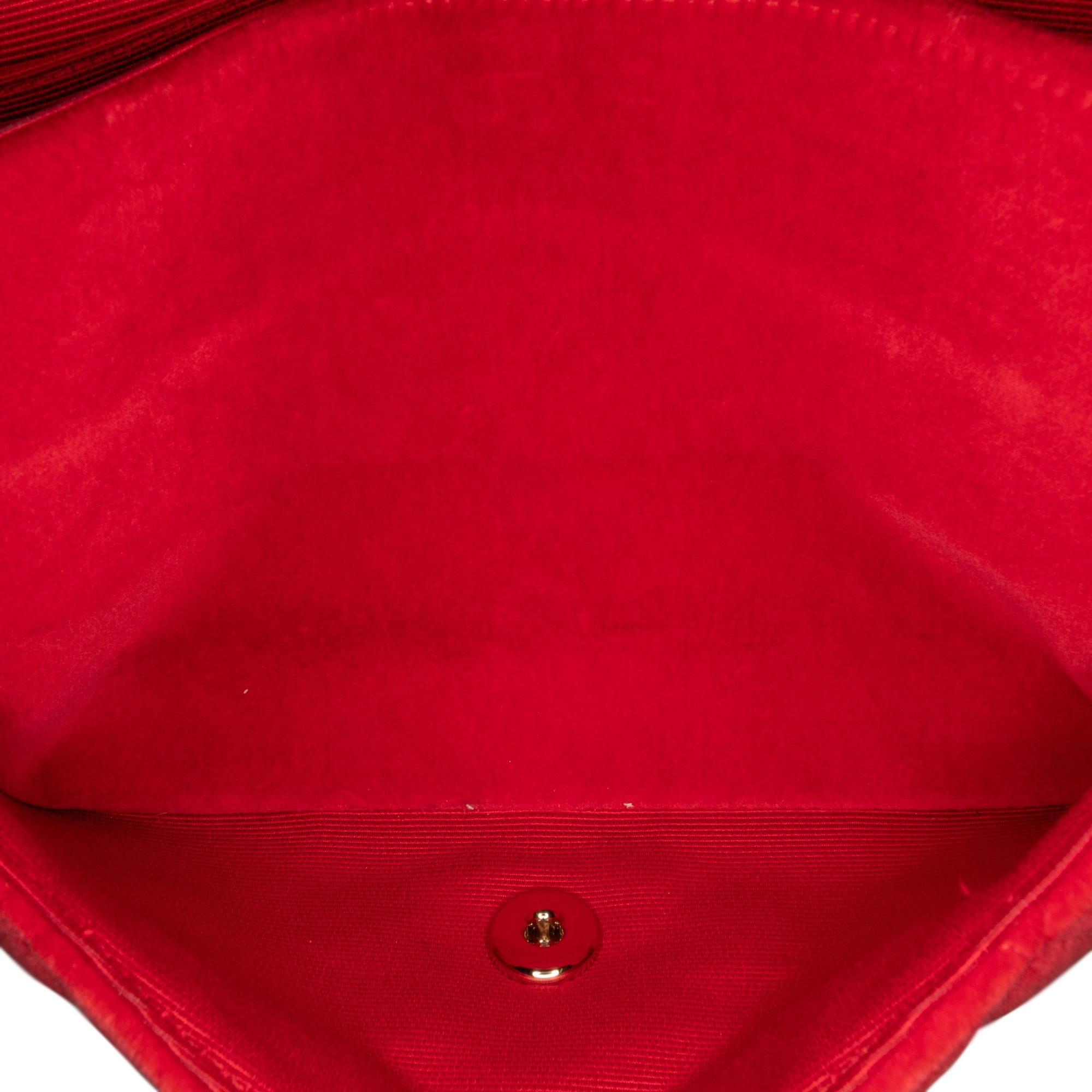 Chanel | Pre-Owned Medium Classic Velvet Double Flap | Red