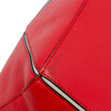 Loewe | Pre-Owned Small Bicolor Calfskin Puzzle Satchel | Red