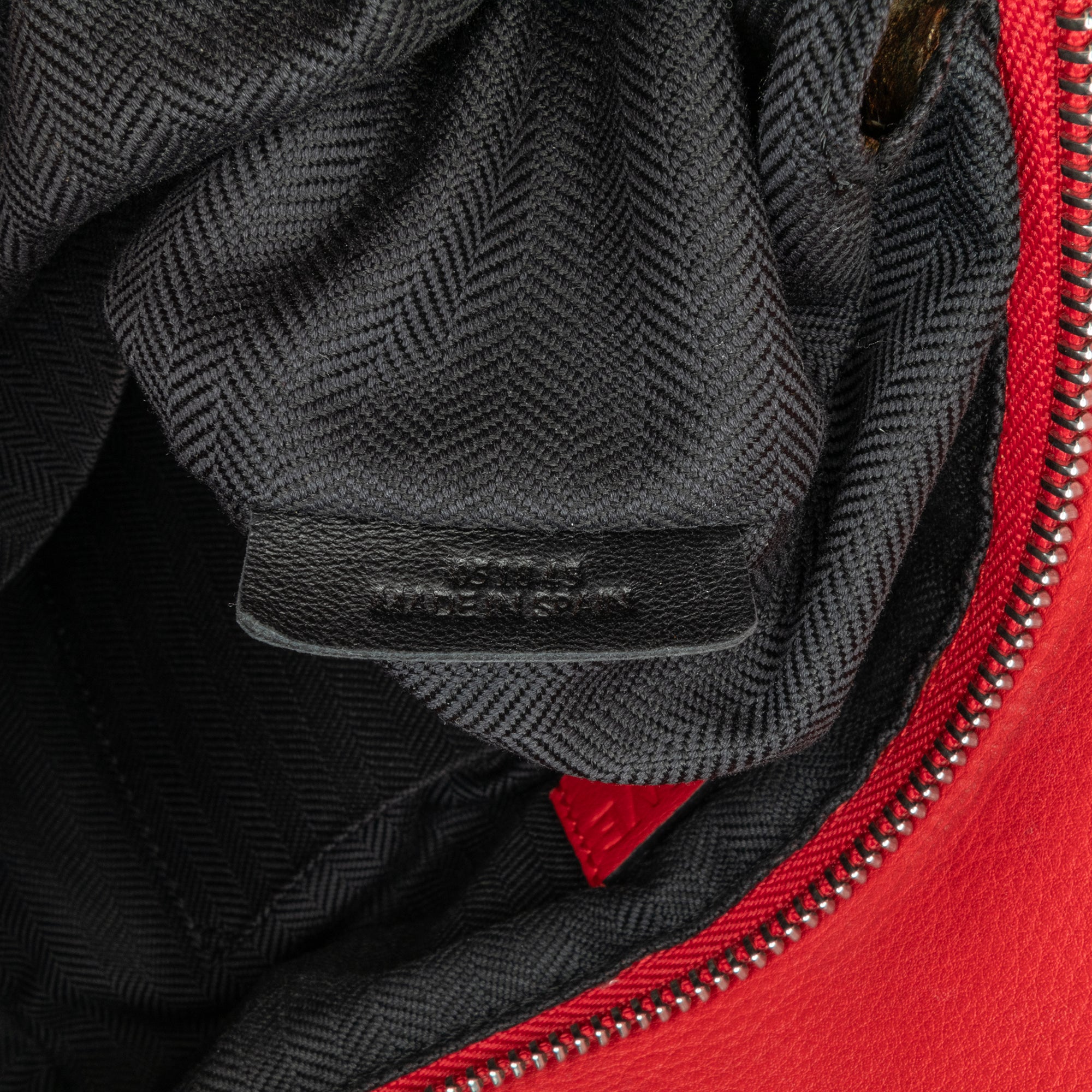 Loewe | Pre-Owned Small Bicolor Calfskin Puzzle Satchel | Red