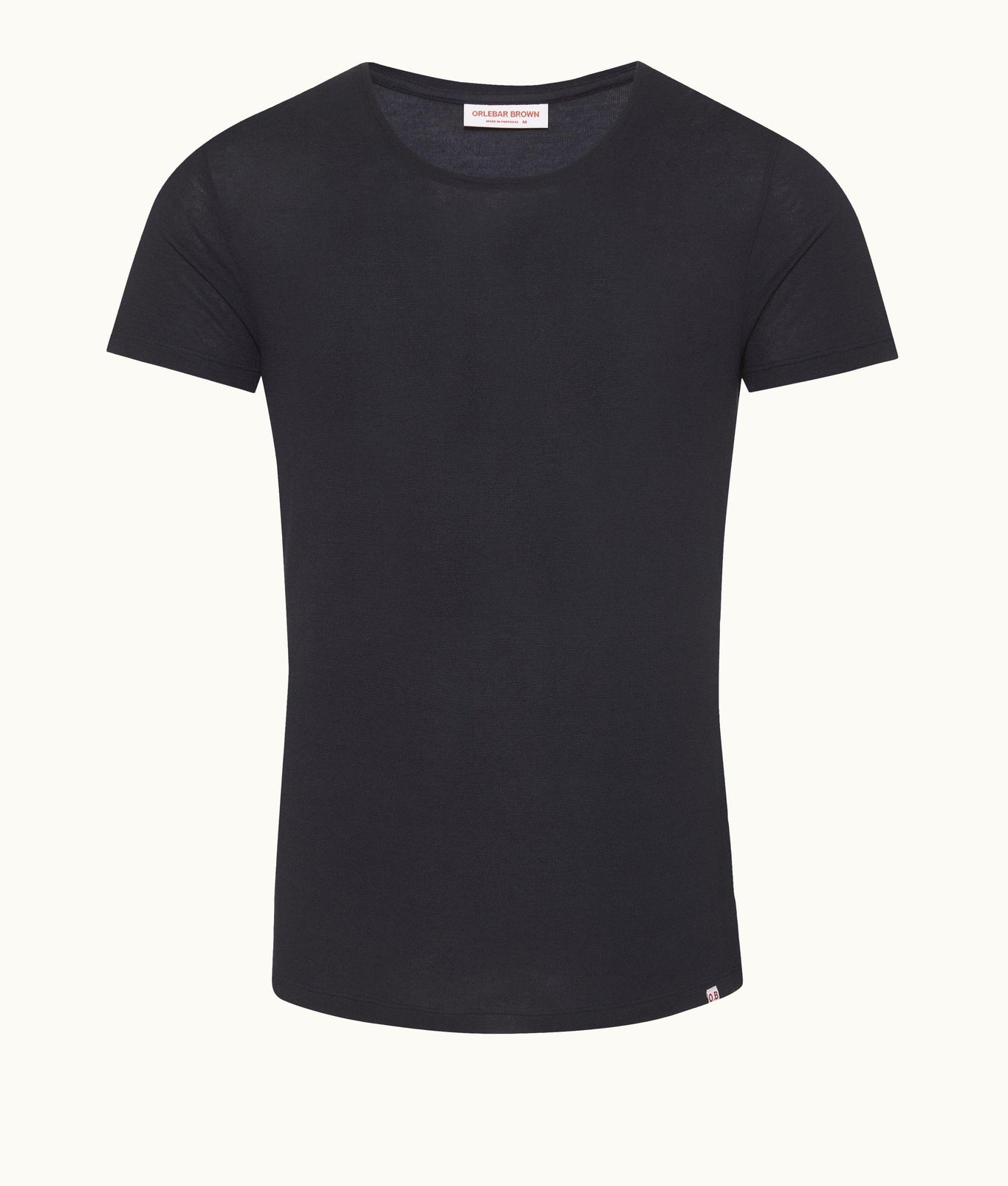 OB-T Cashmere Crew Neck Modal-Cashmere T-Shirt | Night Iris