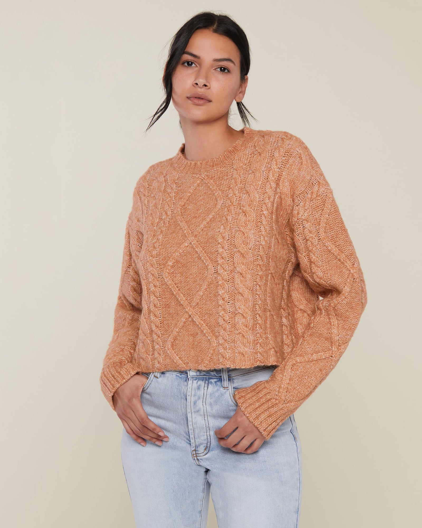 Cable Knit Sweater | Camel