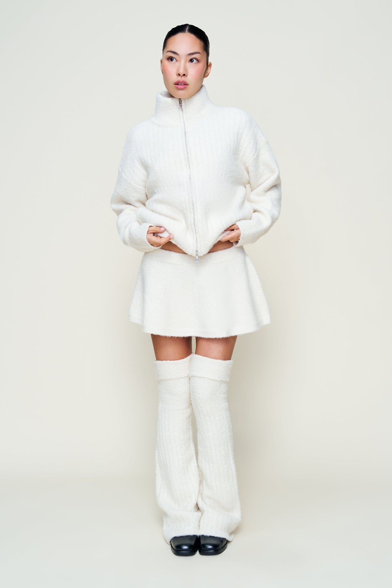 Womens | Mila Zip Up | Ivory