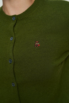 Womens | June Relaxed Wool Cardigan | Matcha Green