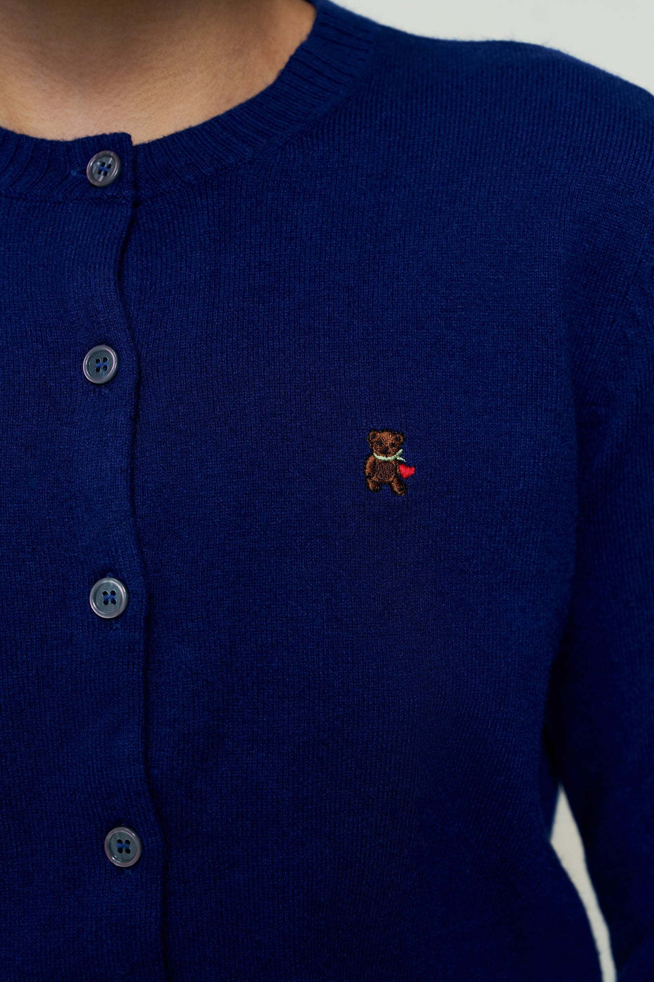 Womens | June Relaxed Wool Cardigan | Navy