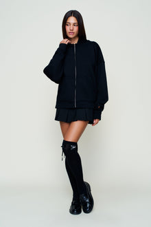 Womens | Shiba Bedazzle Zip Up | Black